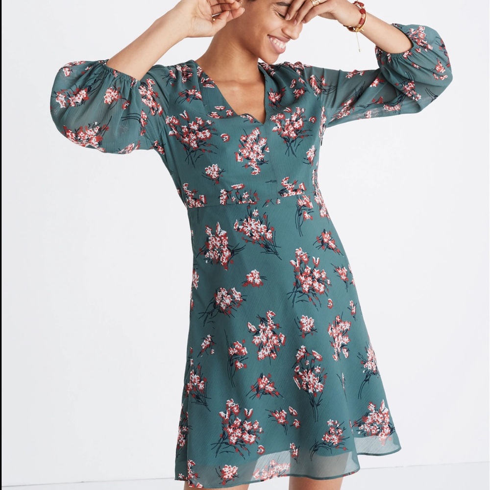 Marguerite Dress in Butterfly Garden